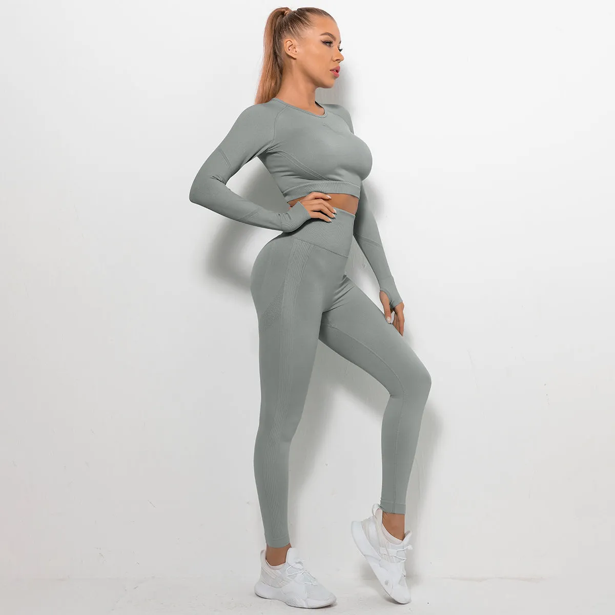2023 24 Colors Women Seamless Breathable Yoga Sportswear Sport Suit Gym Wear Set Fitness Yoga Wear