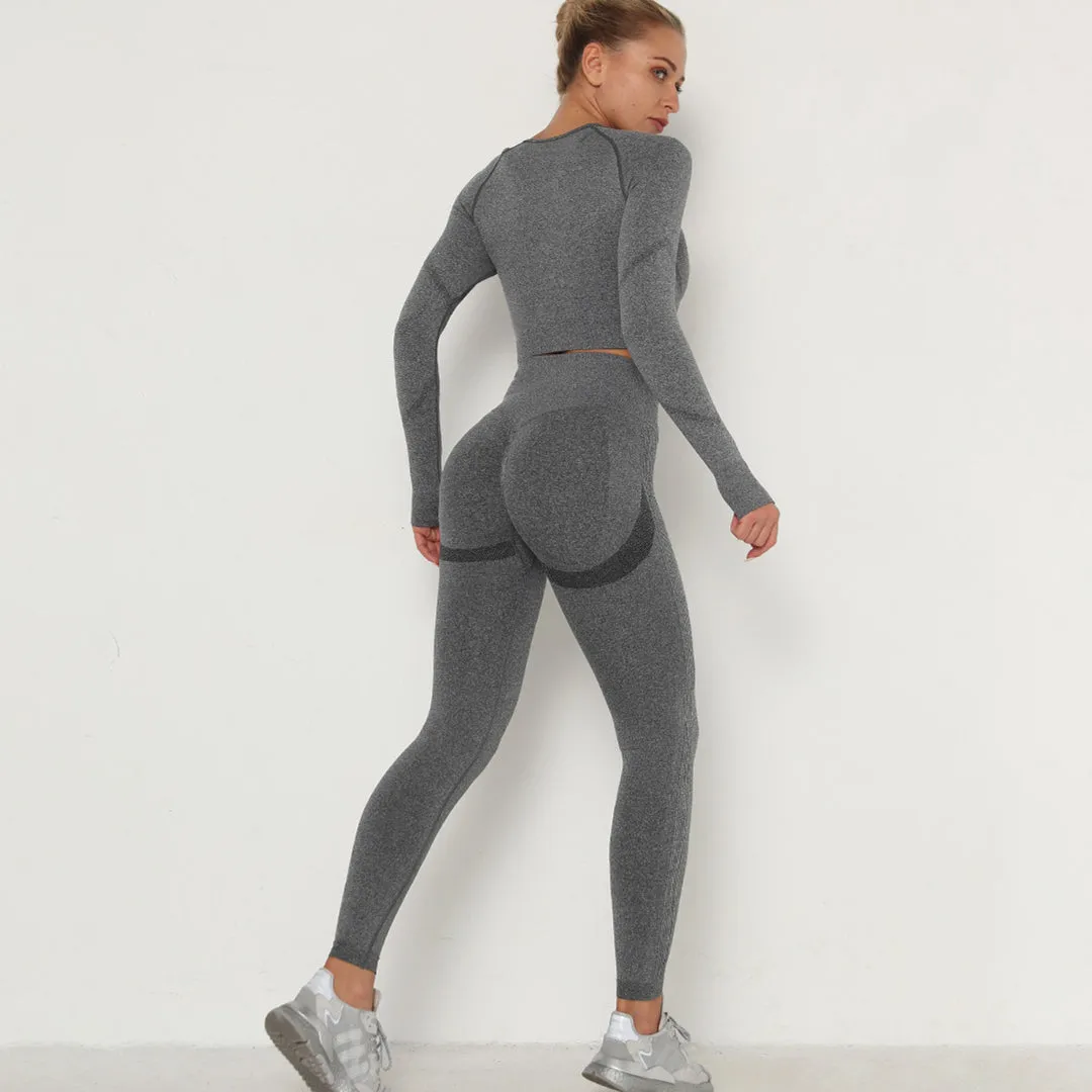 2023 24 Colors Women Seamless Breathable Yoga Sportswear Sport Suit Gym Wear Set Fitness Yoga Wear
