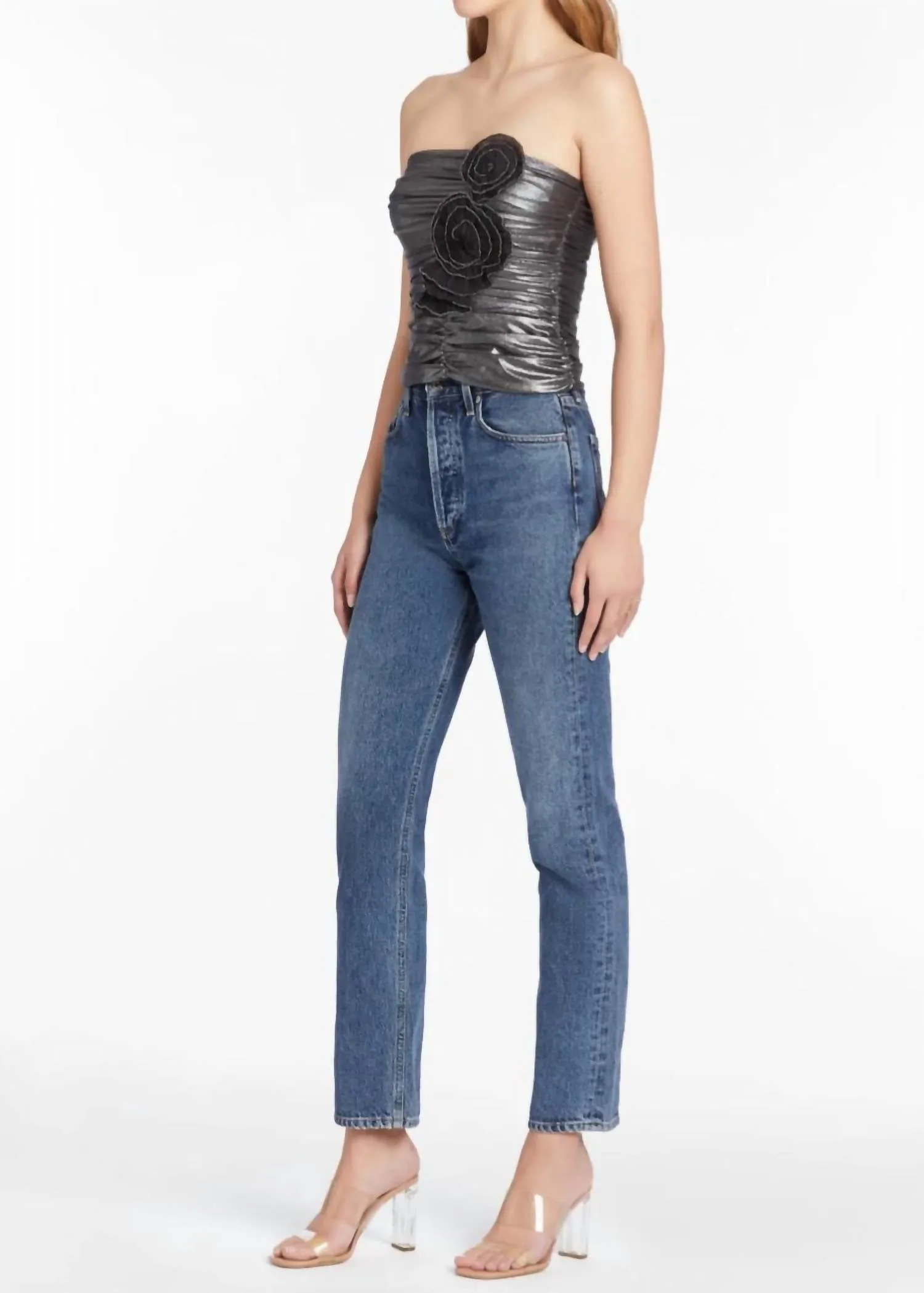 Amanda Uprichard - Tenley Top Metallic Mesh