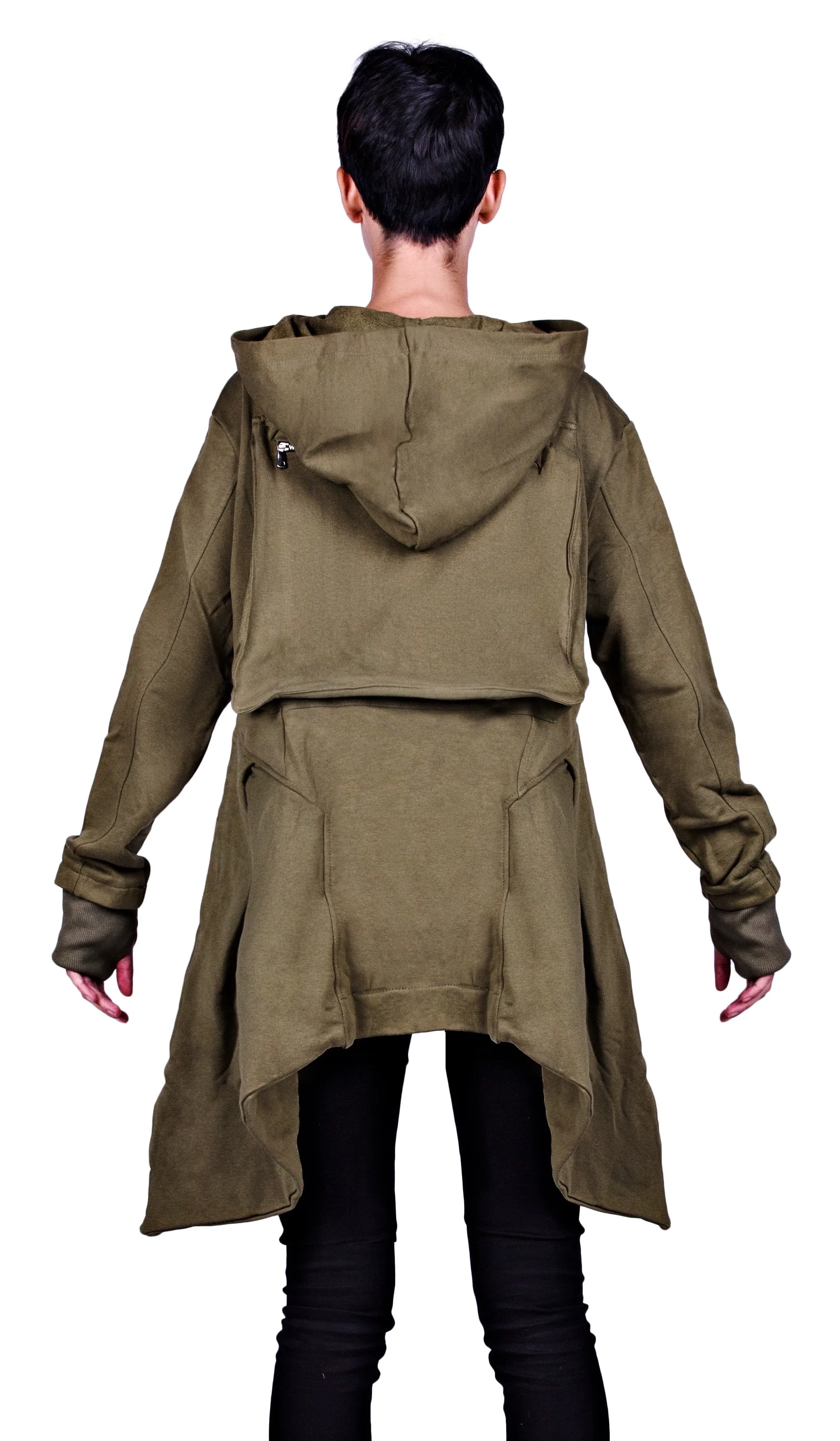 ASYMMETRIC ZIP UP HOODY