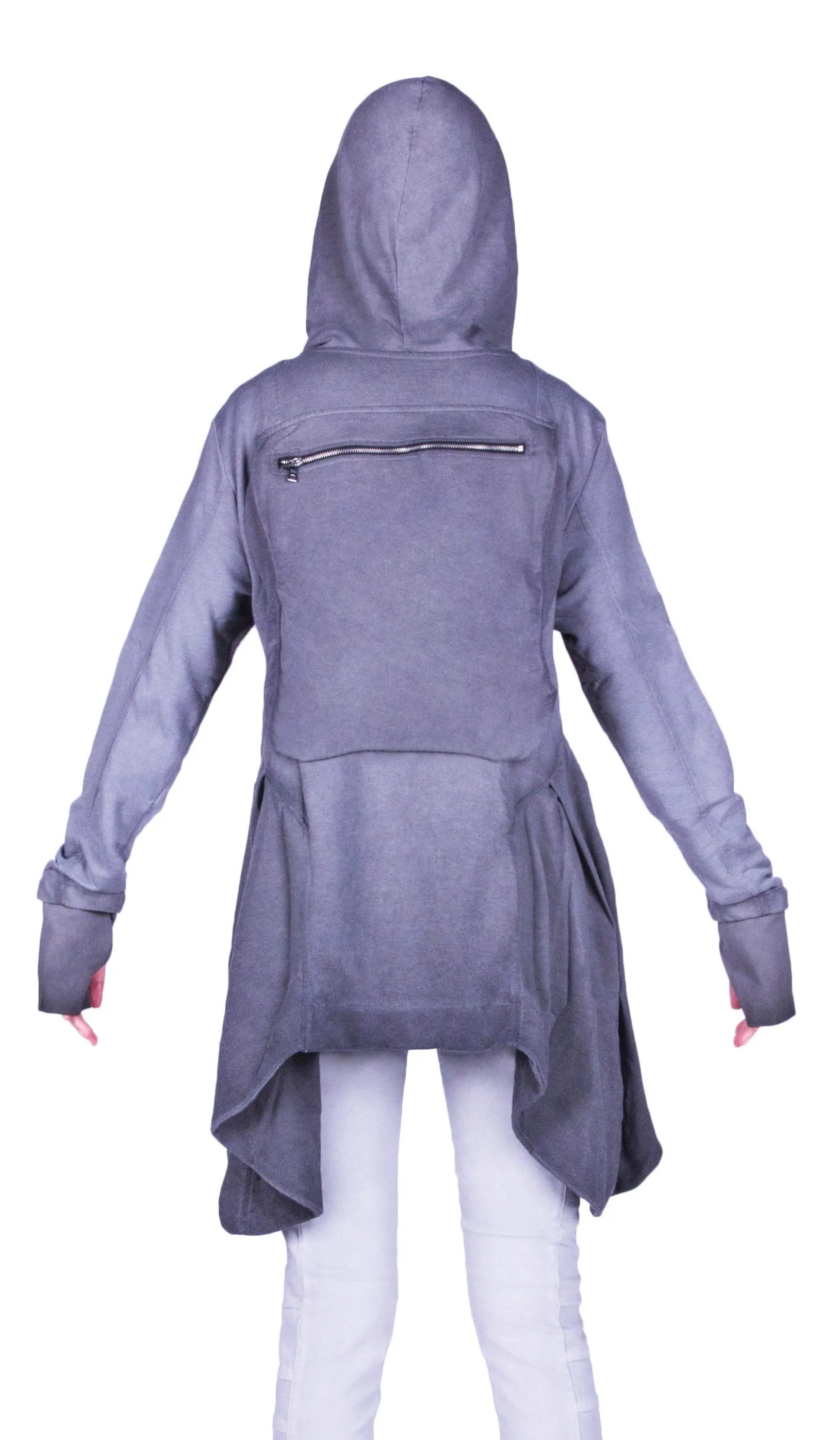 ASYMMETRIC ZIP UP HOODY