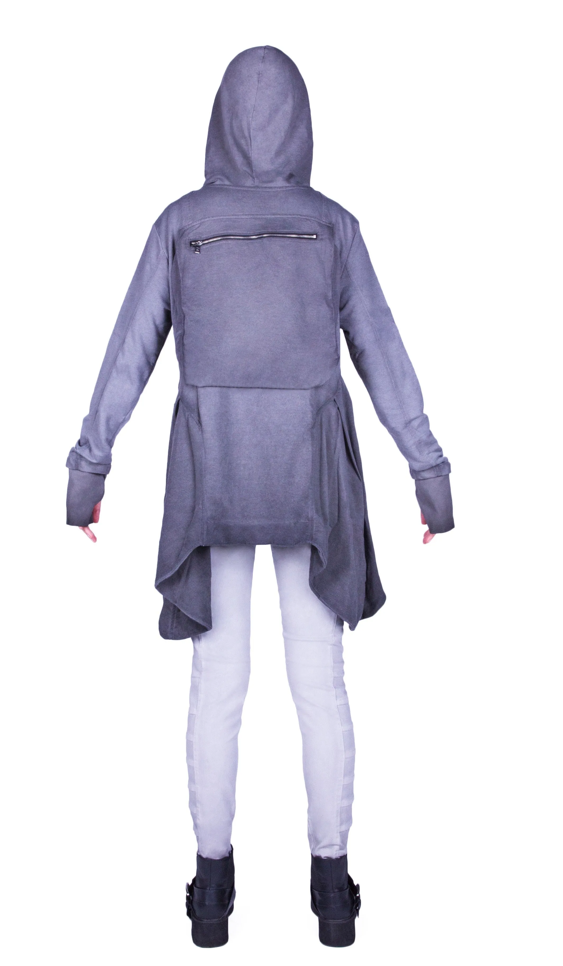 ASYMMETRIC ZIP UP HOODY