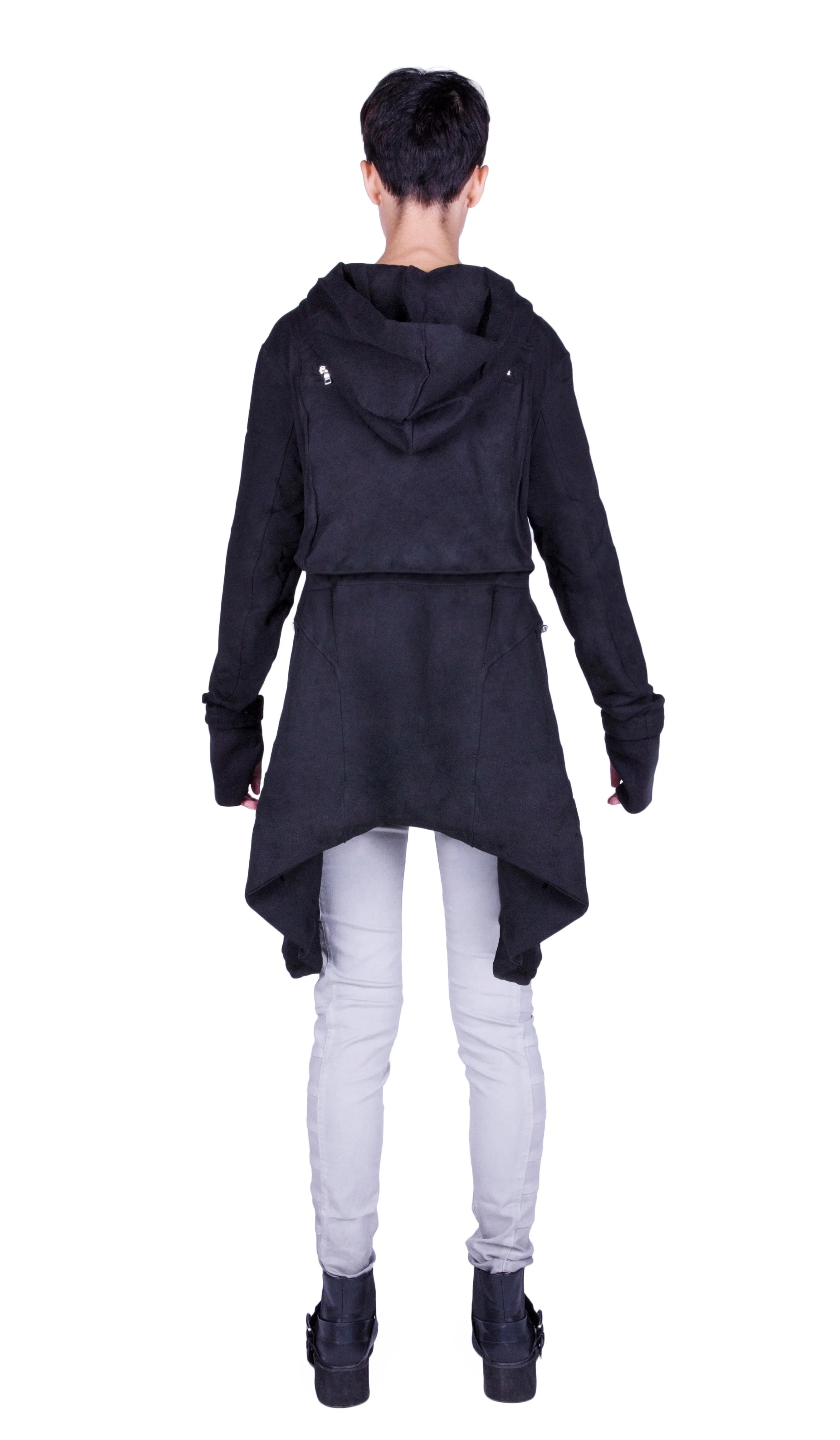ASYMMETRIC ZIP UP HOODY