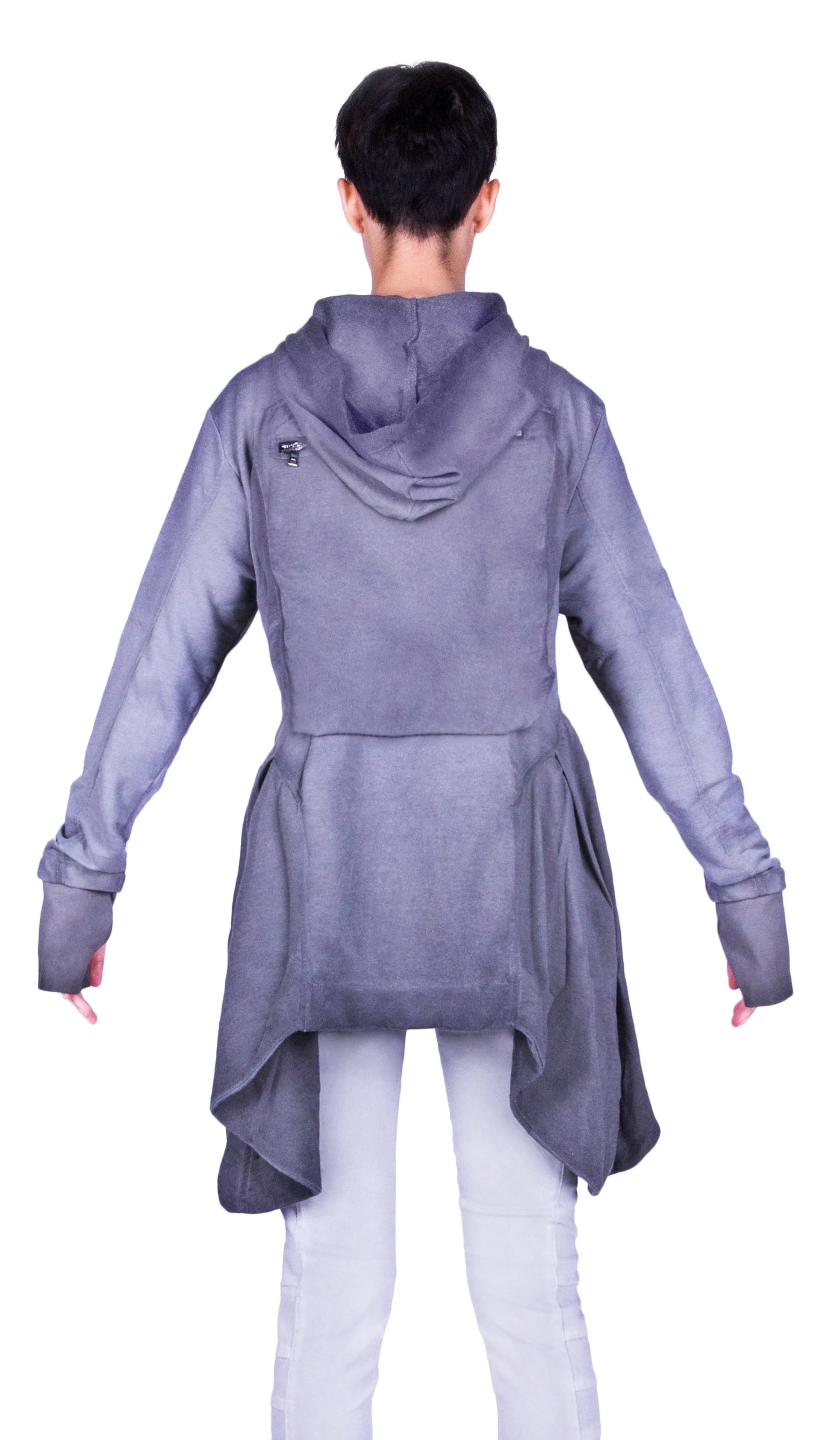 ASYMMETRIC ZIP UP HOODY