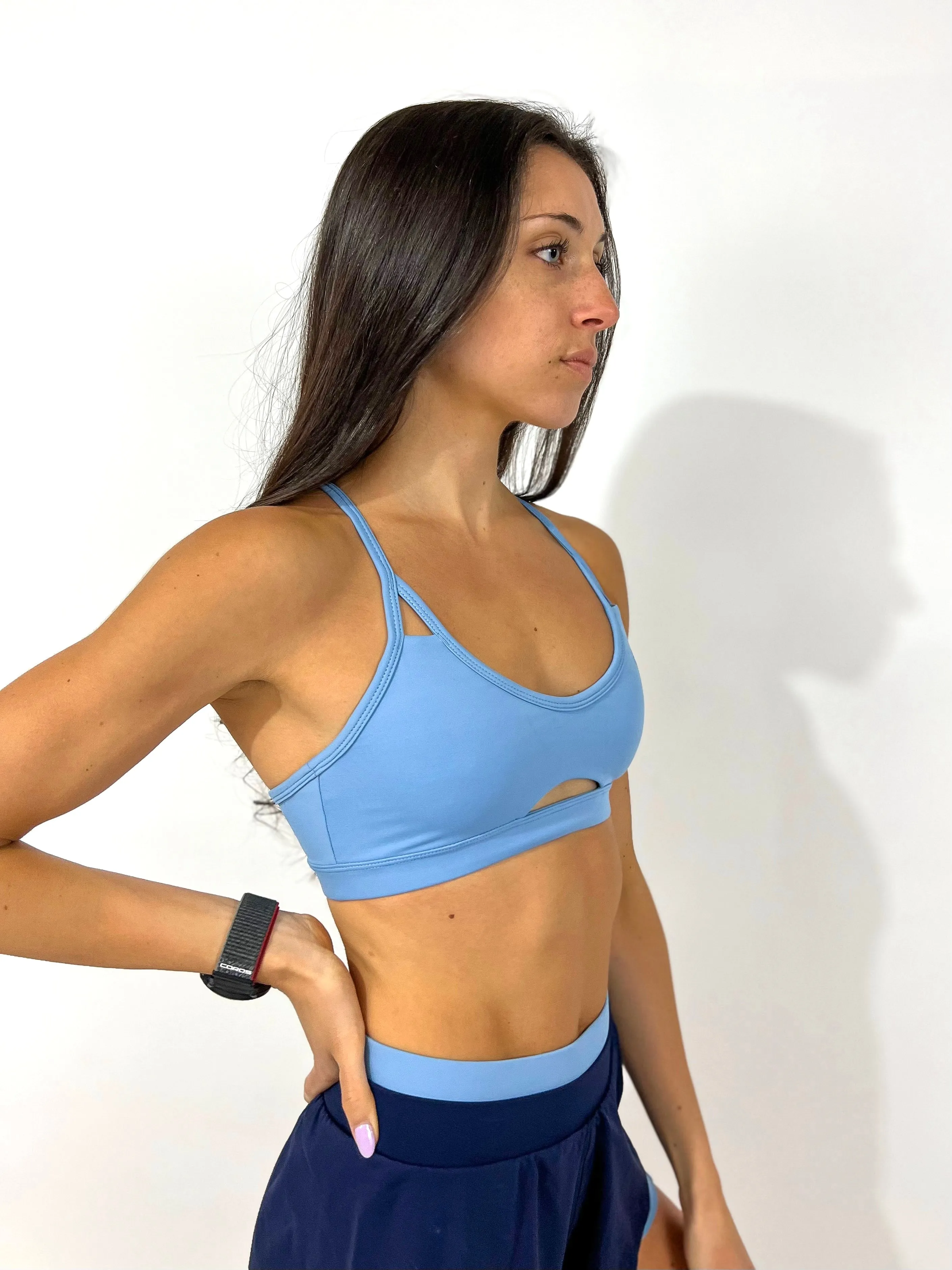 Divergent Sports Bra- Baby Blues