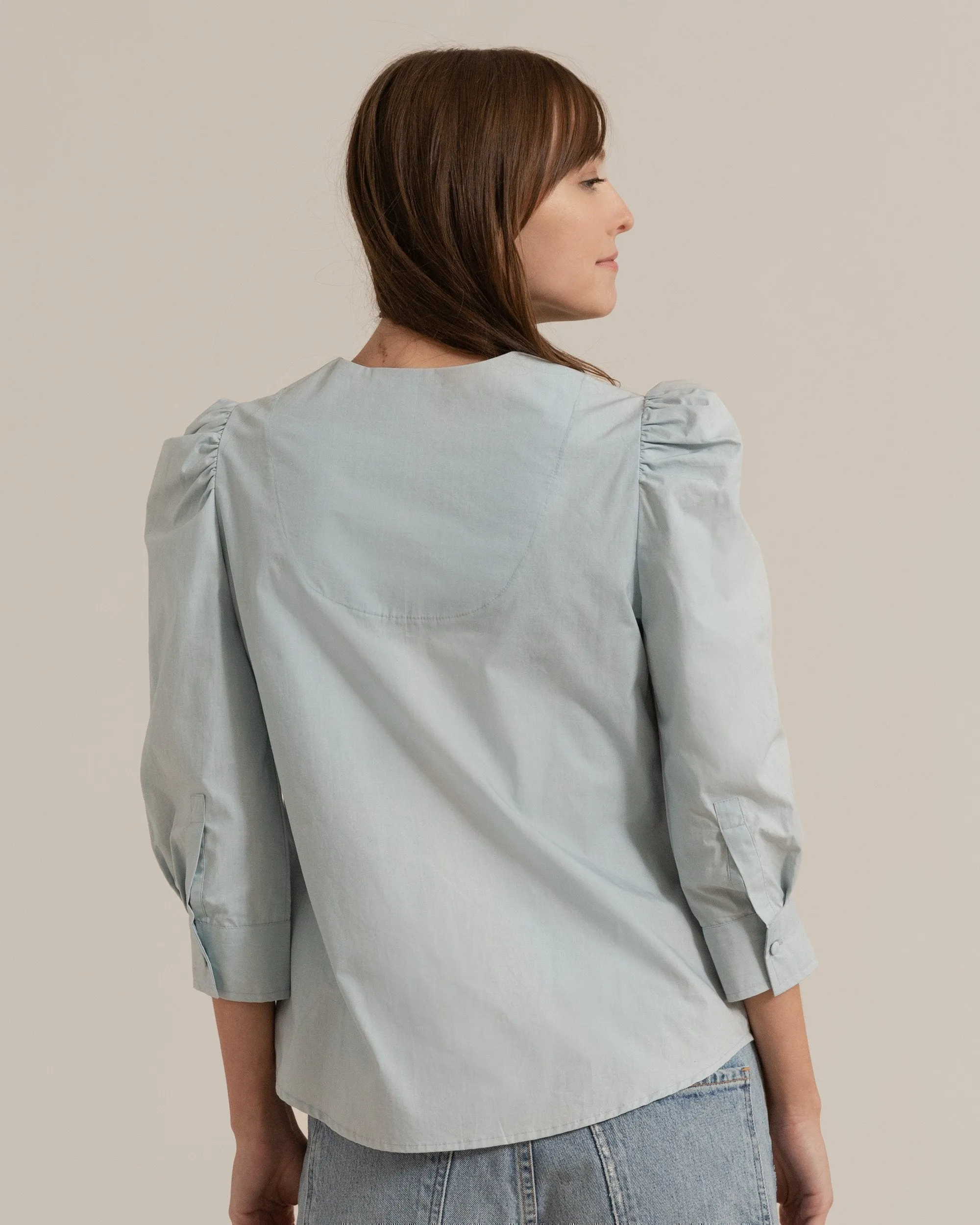 Eloise Cotton Puff-Sleeve Blouse