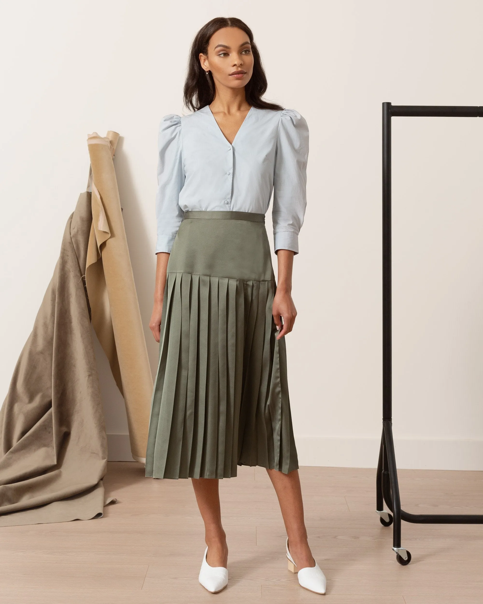 Eloise Cotton Puff-Sleeve Blouse
