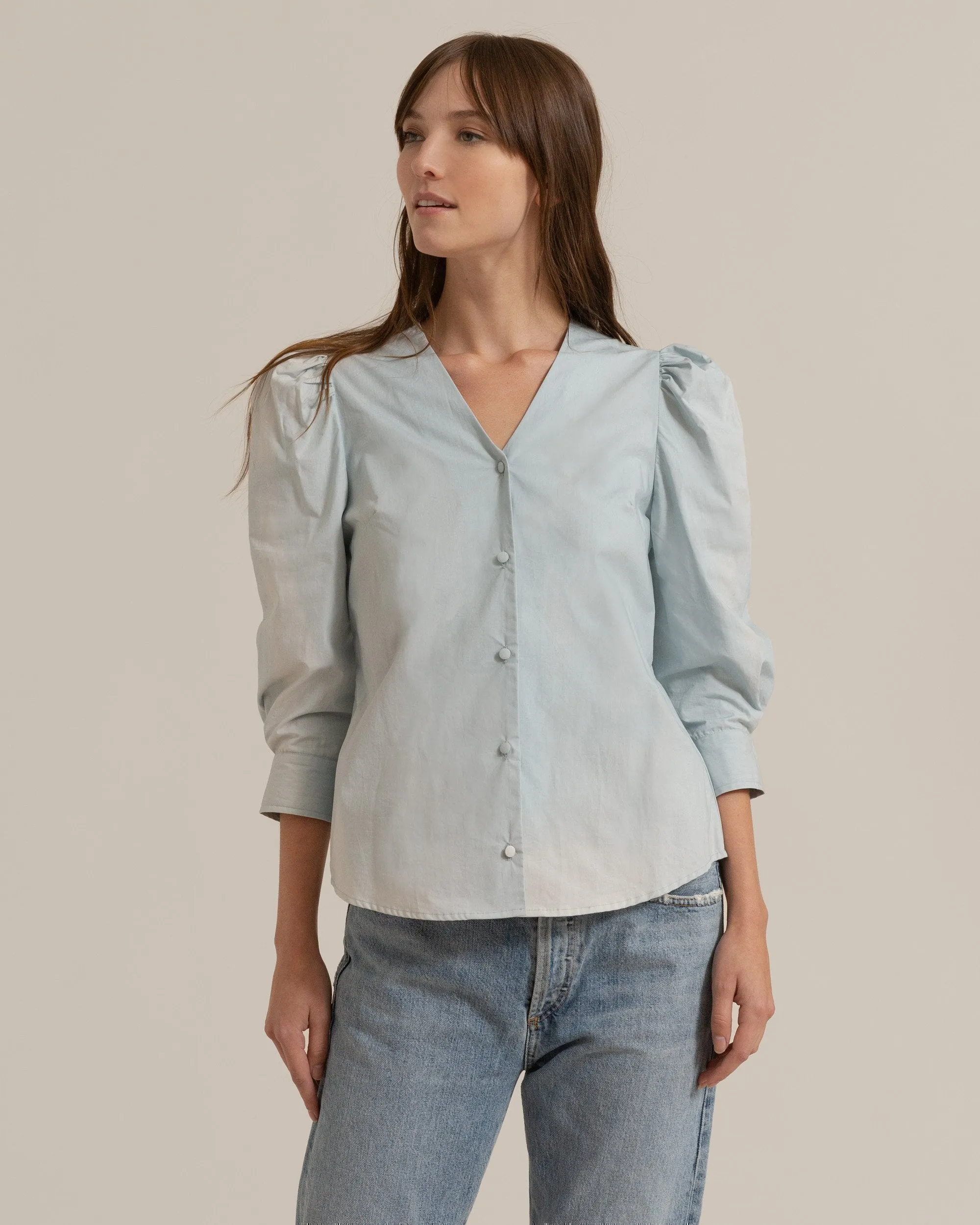 Eloise Cotton Puff-Sleeve Blouse
