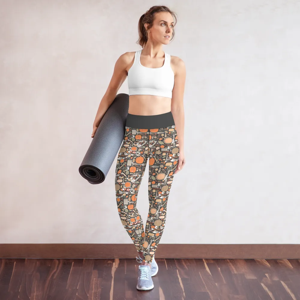 Fall Meal Yoga Leggings