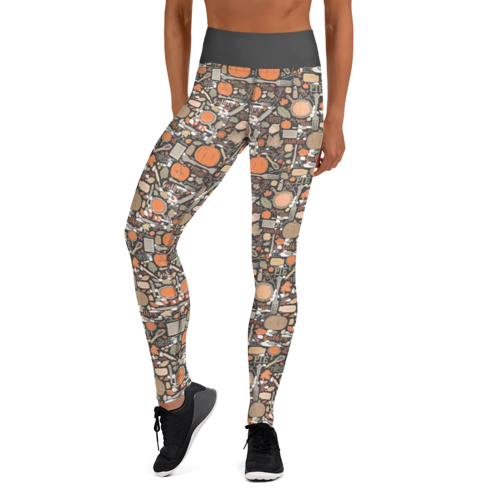 Fall Meal Yoga Leggings