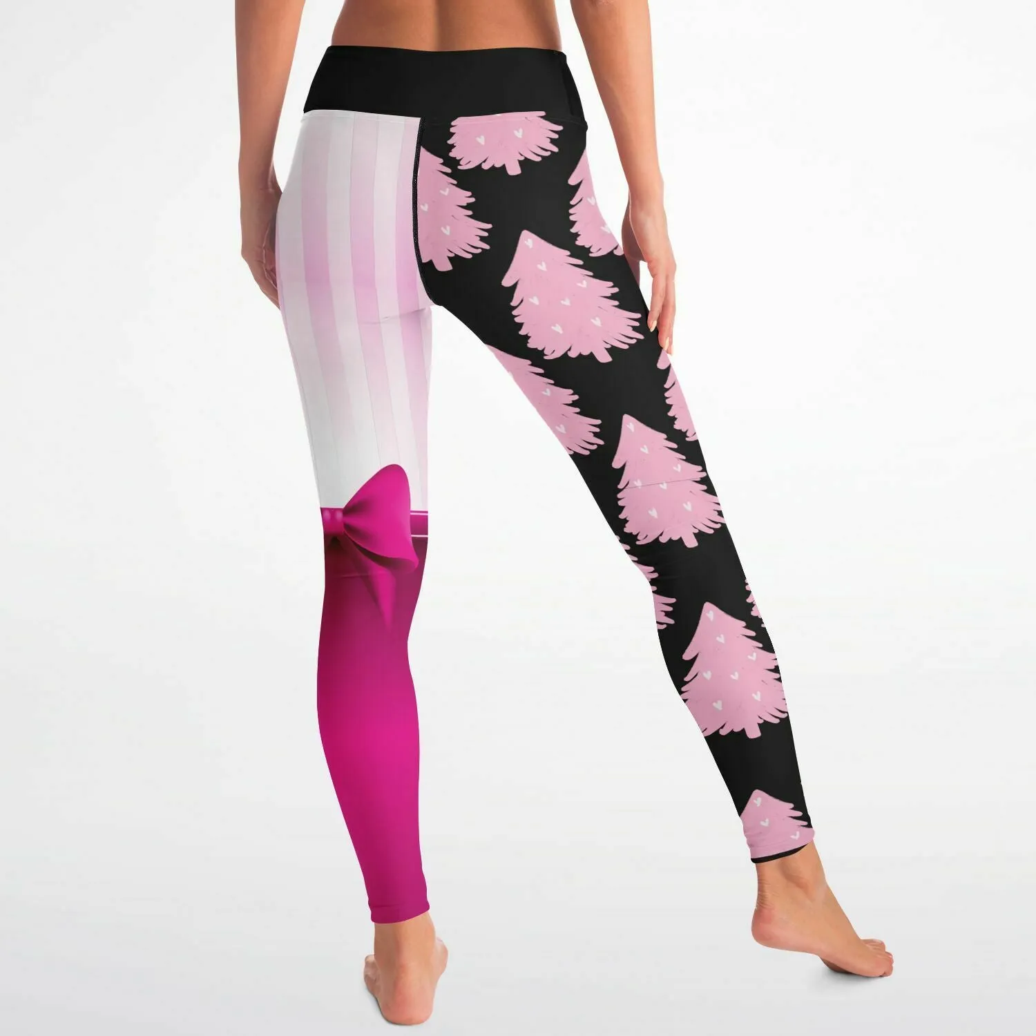 Festive Bows & Trees Leggings Yoga Leggings