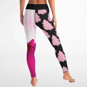 Festive Bows & Trees Leggings Yoga Leggings