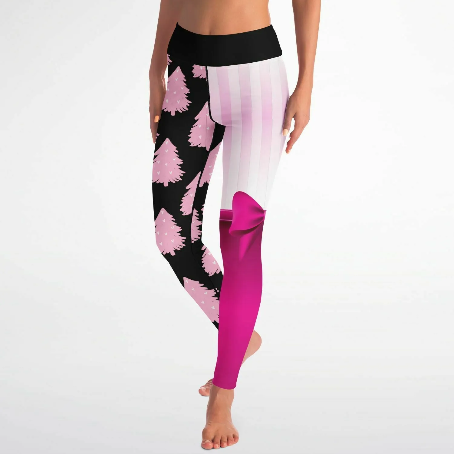 Festive Bows & Trees Leggings Yoga Leggings