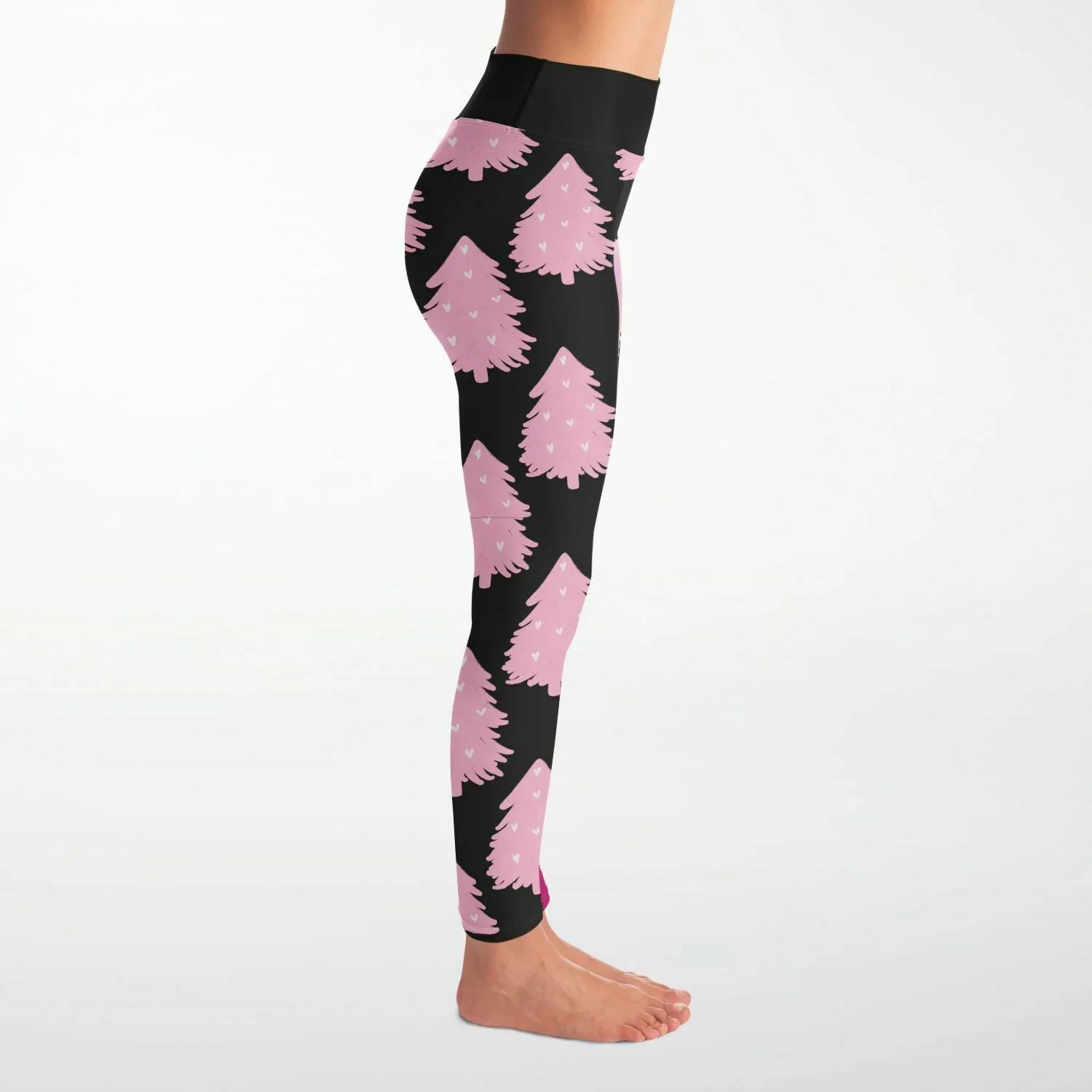 Festive Bows & Trees Leggings Yoga Leggings