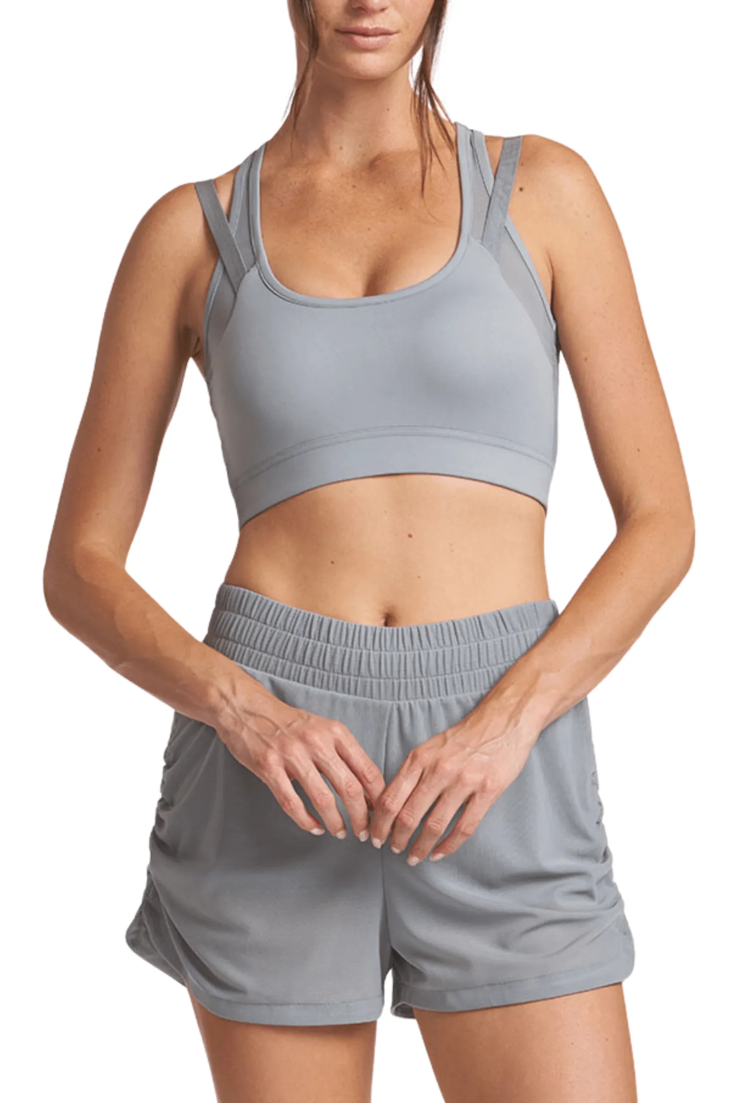 Sheen Strappy Mesh Bra