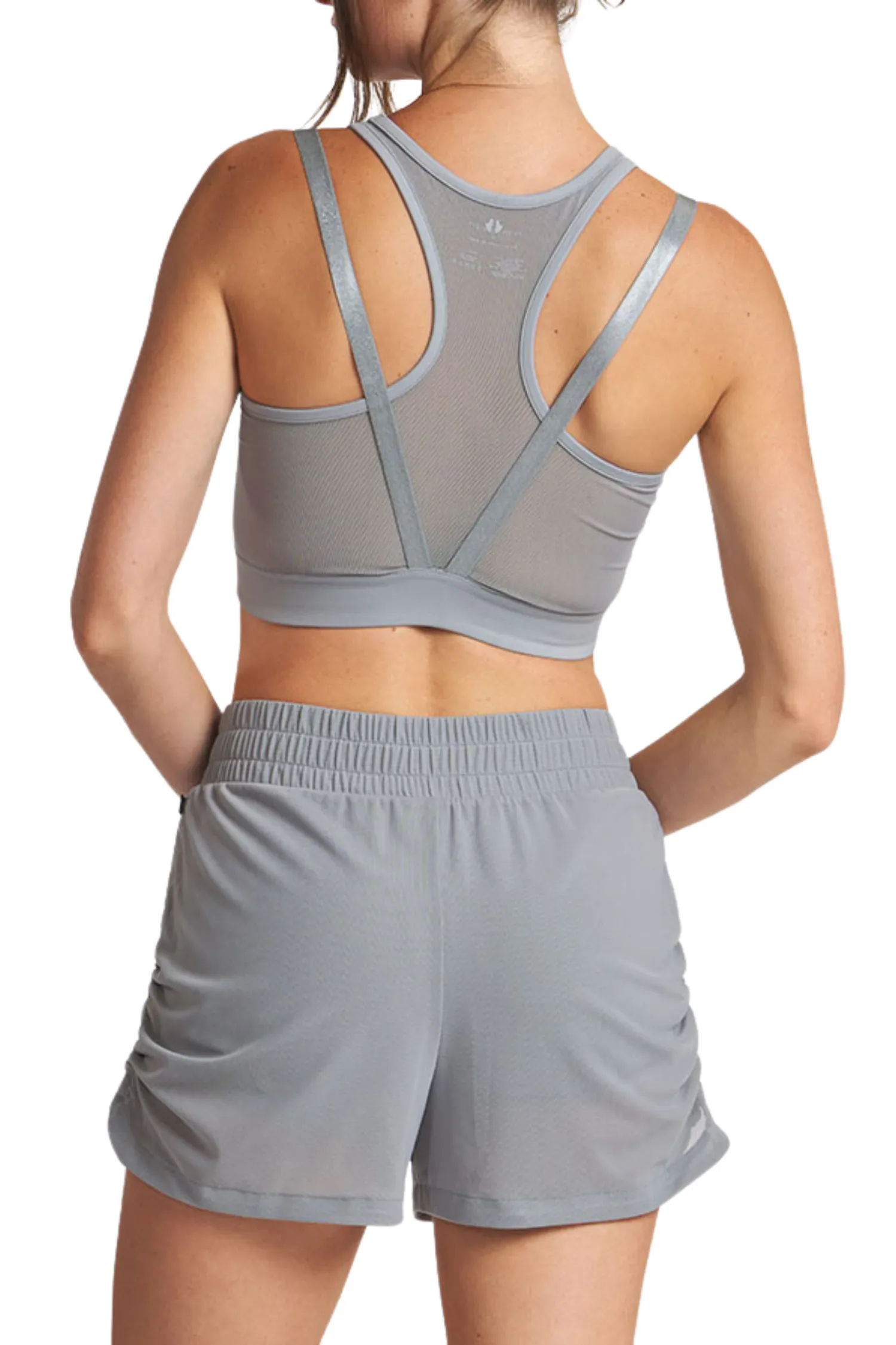 Sheen Strappy Mesh Bra