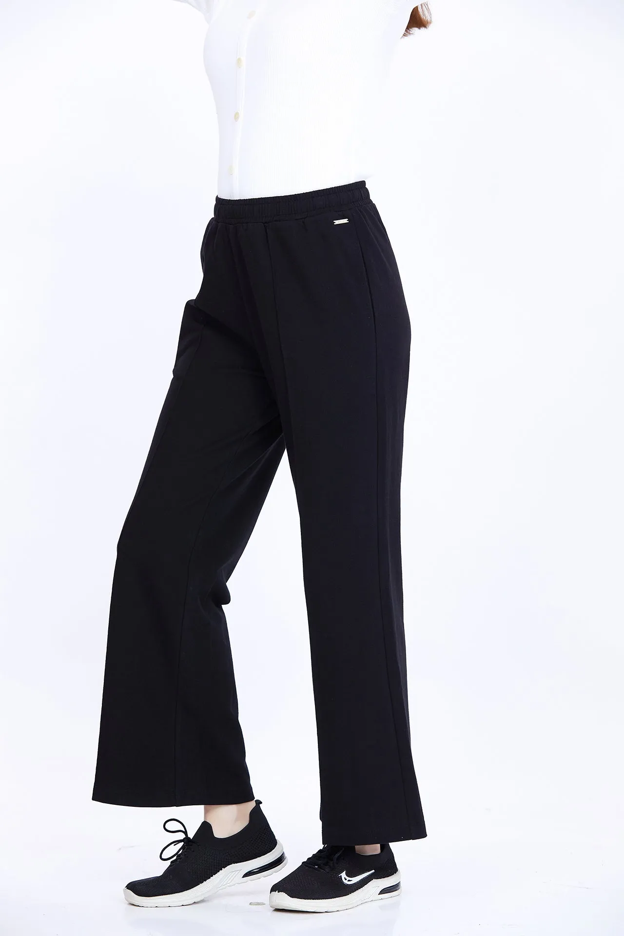 Women’s Black Terry Track Pants