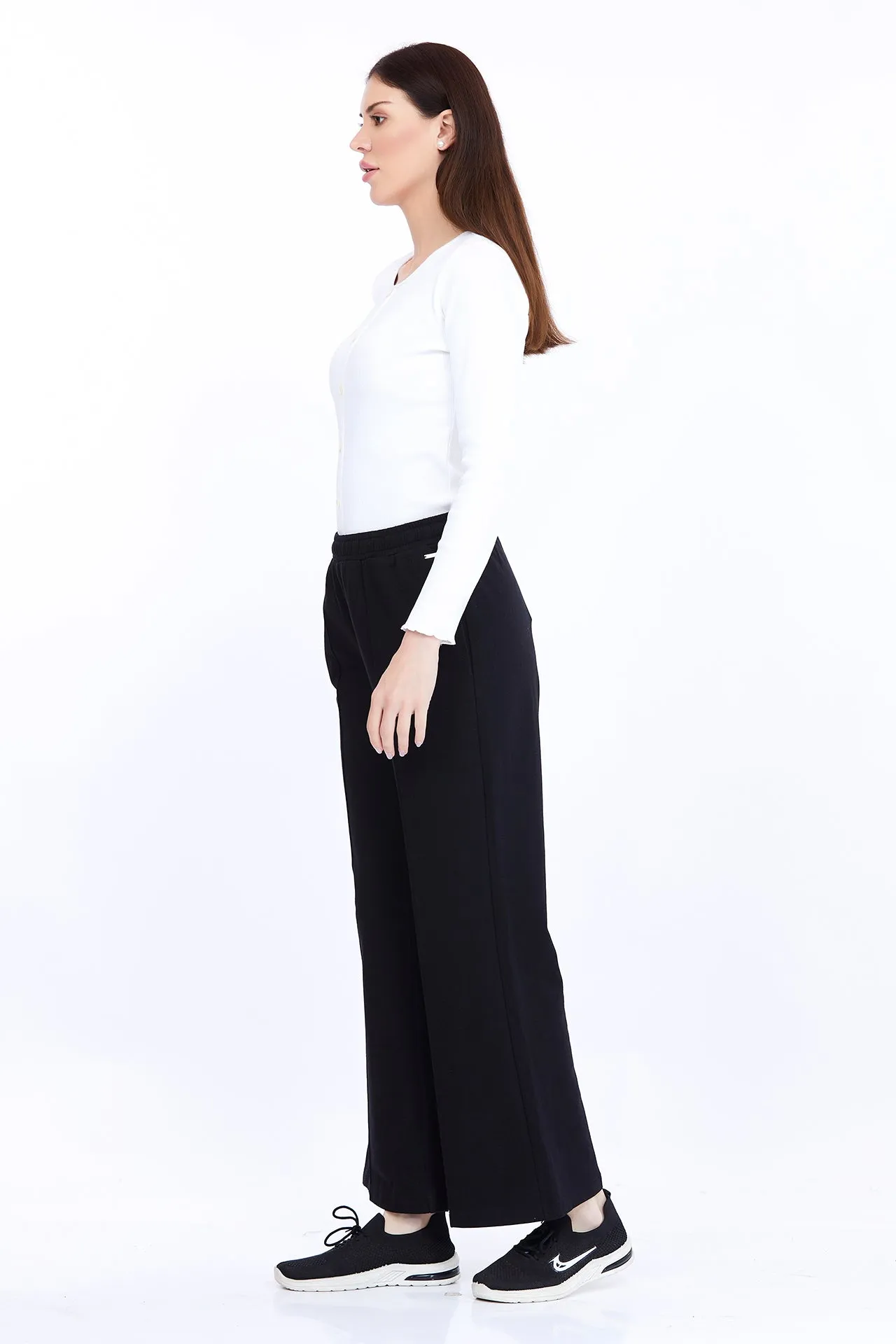Women’s Black Terry Track Pants